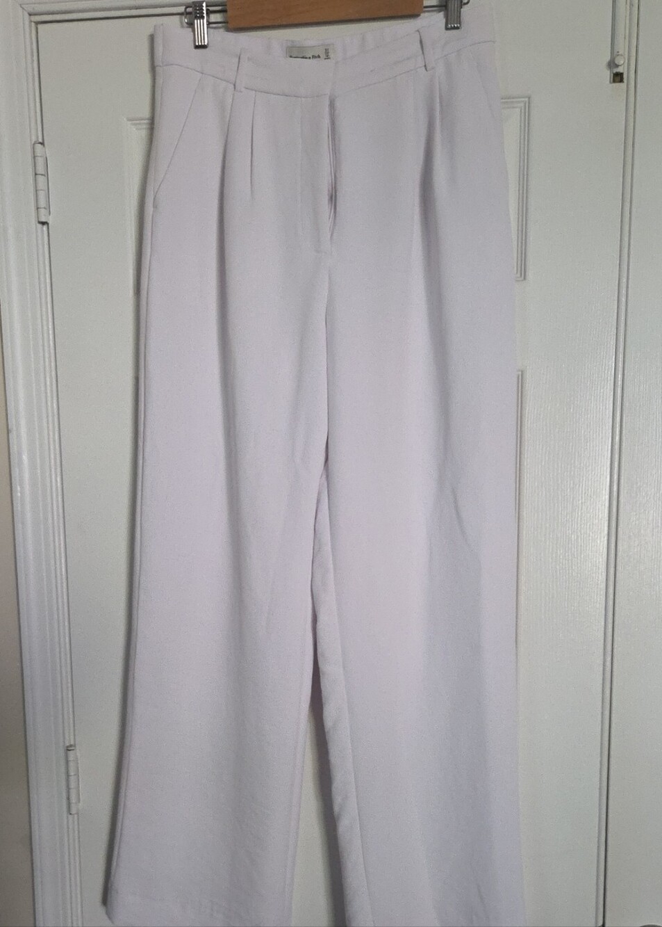 Womens A&F Harper Ultra Wide Leg Pant In White